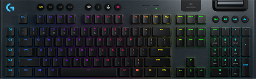 Logitech G G915 TKL - Tastatur - Hintergrundbeleuchtung - USB, Bluetooth, LIGHTSPEED - Tastenschalter: GL Tactile - Kohle Logitech G G915 TKL - Tastatur - Hintergrundbeleuchtung - USB, Bluetooth, LIGHTSPEED - Tastenschalter: GL Tactile - Kohle von Logitech