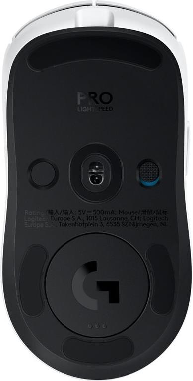 Logitech G PRO 2 - Maus - Gaming - rechts- und linkshändig - optisch - 8 Tasten - kabellos, kabelgebunden - 2.4 GHz, USB - USB LIGHTSPEED Empfänger - weiß (910-007302) von Logitech