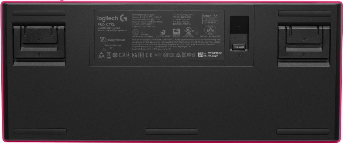 Logitech G PRO X TKL - Tastatur - Hintergrundbeleuchtung - kabellos - 2.4 GHz, Bluetooth - AZERTY - Französisch - Tastenschalter: Tactile - pink (920-012156) von Logitech