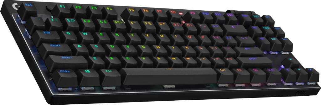 Logitech G PRO X TKL - Tastatur - Hintergrundbeleuchtung - kabellos - 2,4 GHz, Bluetooth - QWERTY - Deutsch - Tastenschalter: Tactile - Schwarz (920-012130) von Logitech