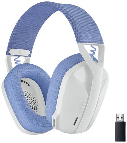 Logitech G435 LIGHTSPEED Gaming Over Ear Headset Bluetooth® Stereo Weiß Lautstärkebegrenzung von Logitech