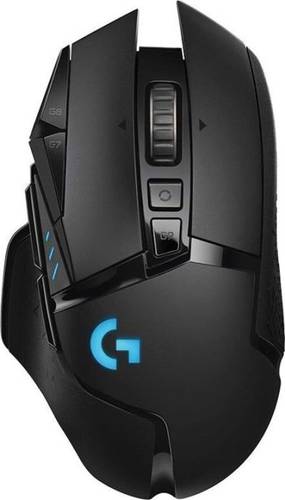Logitech G502 Lightspeed Gaming-Maus Funk Optisch Schwarz 11 Tasten 16000 dpi Beleuchtet, Gewichts-T von Logitech