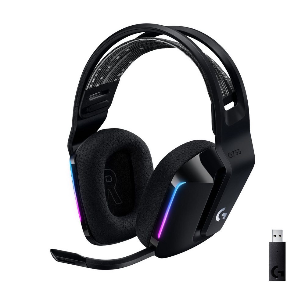 Logitech G733 Kabelloses LIGHTSPEED RGB Gaming-Headset, schwarz Gaming-Headset von Logitech