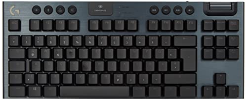 Logitech G915 TKL Tenkeyless Lightspeed RGB Mechanische Gaming-Tastatur für Laptop und PC, Low-Profile-Switch, LIGHTSYNC RGB, kabellos, Bluetooth Funktion, Schwarz von Logitech