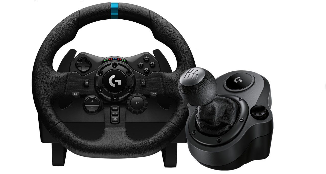 Logitech G923 Trueforce für PlayStation und PC + Logitech Driving Force Shifter Gaming-Controller von Logitech