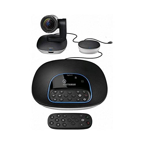 Logitech GROUP Videokonferenz-System, Bestehend aus Webcam, Freisprecheinrichtung & Fernbedienung, HD 1080p, 10-fach Zoom, Rauschunterdrückung, USB-Anschluss & Bluetooth, für Meetingräume - Schwarz Logitech GROUP Videokonferenz-System, Bestehend aus Webcam, Freisprecheinrichtung & Fernbedienung, HD 1080p, 10-fach Zoom, Rauschunterdrückung, USB-Anschluss & Bluetooth, für Meetingräume - Schwarz von Logitech Business