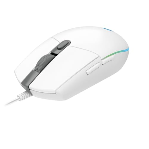 Logitech Gaming Mouse G102 LIGHTSYNC Maus für Rechtshänder, Optisch, 6 Tasten, kabelgebunden, USB, Weiß von Logitech