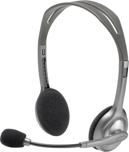 Logitech H110 Computer On Ear Headset kabelgebunden Stereo Grau Mikrofon-Rauschunterdrückung von Logitech