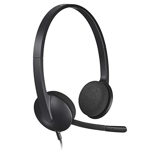 Logitech H340 Kopfhörer mit Mikrofon, Stereo-Headset, Verstellbares Mikrofon mit Rauschunterdrückung, Schwenkbare Ohrpolster, USB-Anschluss, 1.8m Kabel, PC/Mac/Laptop - Schwarz Logitech H340 Kopfhörer mit Mikrofon, Stereo-Headset, Verstellbares Mikrofon mit Rauschunterdrückung, Schwenkbare Ohrpolster, USB-Anschluss, 1.8m Kabel, PC/Mac/Laptop - Schwarz von Logitech