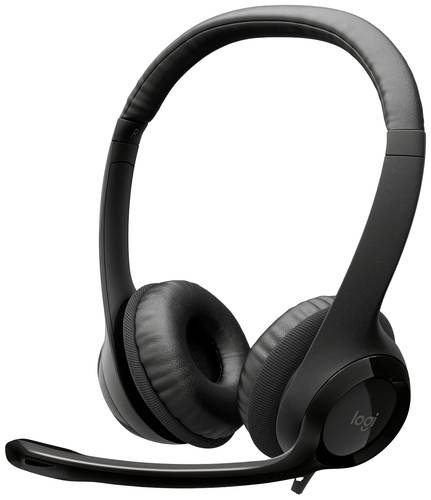 Logitech H390 Computer On Ear Headset kabelgebunden Stereo Schwarz Mikrofon-Rauschunterdrückung, No von Logitech