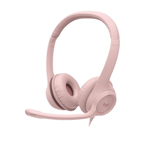 Logitech H390 verkabelter Kopfhörer für PC/Laptop, Stereokopfhörer mit rauschunterdrückendem Mikrofon USB-A, Inline-Steuerungen, für Chromebook geeignet - Rosa Logitech H390 verkabelter Kopfhörer für PC/Laptop, Stereokopfhörer mit rauschunterdrückendem Mikrofon USB-A, Inline-Steuerungen, für Chromebook geeignet - Rosa von Logitech
