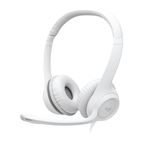 Logitech H390 verkabelter Kopfhörer für PC/Laptop, Stereokopfhörer mit rauschunterdrückendem Mikrofon USB-A, Inline-Steuerungen, für Chromebook geeignet - Weiß Logitech H390 verkabelter Kopfhörer für PC/Laptop, Stereokopfhörer mit rauschunterdrückendem Mikrofon USB-A, Inline-Steuerungen, für Chromebook geeignet - Weiß von Logitech