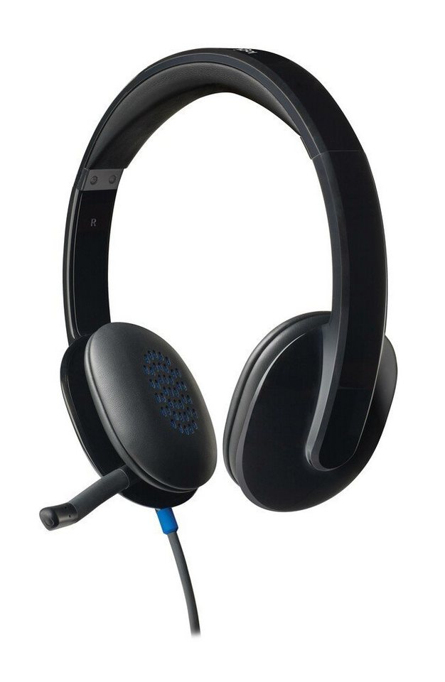 Logitech H540 USB Headset verkabelt gepolstert 20 Ohm Rauschunterdrückung Kopfhörer von Logitech