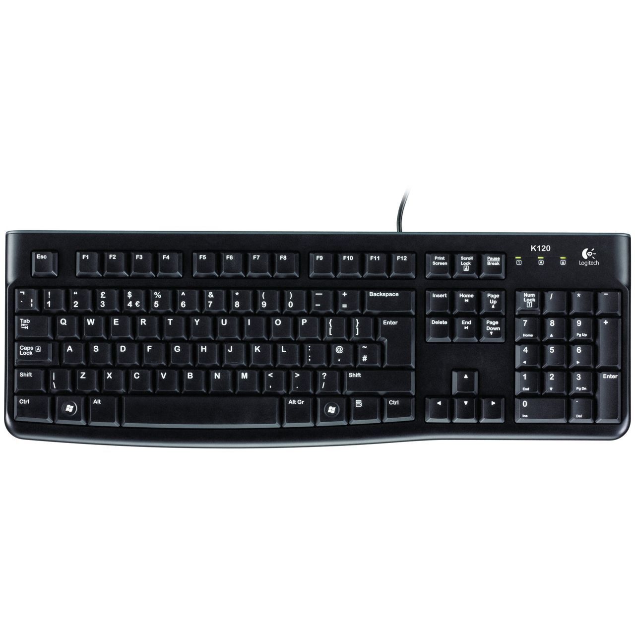 Logitech K120 Business Tastatur, kabelgebunden, USB, schwarz mit Spritzwasserschutz und nahezu geräuschlosem Anschlag, DE-Layout von Logitech