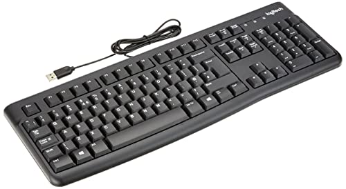 Logitech K120 Kabelgebundene Tastatur für Windows, Englishes QWERTY-Layout - Schwarz von Logitech