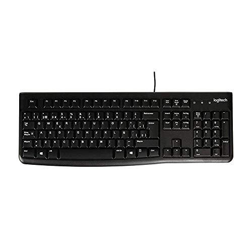 Logitech K120 Kabelgebundene Tastatur für Windows, Spanisches QWERTY-Layout - Schwarz von Logitech