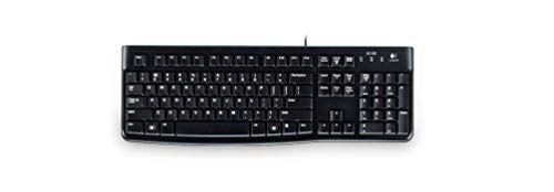 Logitech K120 Kabelgebundene Tastatur für Windows, USB-Anschluss, Leises Tippen, Robust, Spritzwassergeschützt, Einstellbare Tastaturaufsteller, Magyar QWERTY-Layout - Schwarz von Logitech