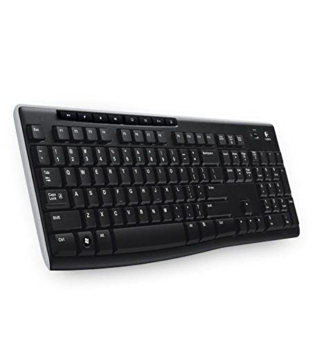 Logitech K270 Kabellose Tastatur, 2.4 GHz Verbindung via Unifying USB-Empfänger, 8 Multimedia- und Schortcut-Tasten, Spritzwassergeschützt, 2-Jahre Batterielaufzeit, QWERTZ Tschechisch Layout, Schwarz von Logitech