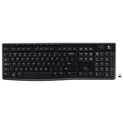 Logitech K270 Kabellose Tastatur, 2.4 GHz Verbindung via Unifying USB-Empfänger, 8 Multimedia- und Schortcut-Tasten, Spritzwassergeschützt, 2-Jahre Batterielaufzeit, Schweizer QWERTZ-Layout von Logitech