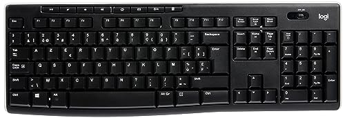 Logitech K270 Kabellose Tastatur für Windows, Belgisches AZERTY-Layout - Schwarz von Logitech