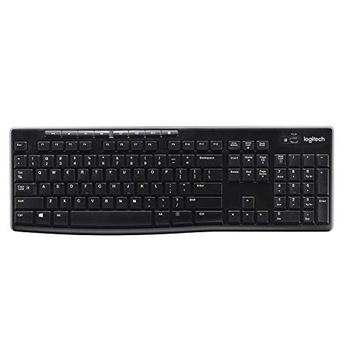 Logitech K270 Kabellose Tastatur für Windows, Skandinavisches QWERTY-Layout - Schwarz von Logitech