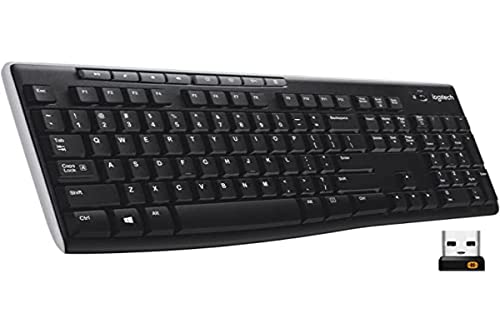 Logitech K270 Kabellose Tastatur für Windows, Spanisches QWERTY-Layout - Schwarz von Logitech