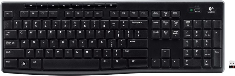 Logitech K270 WIRELESS KEYBOARD Logitech Wireless Keyboard, 2.4GH, USB 2.0, Black (920-003743) von Logitech