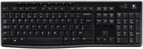 Logitech K270 Wireless Keyboard Funk Tastatur Deutsch, QWERTZ Schwarz Spritzwassergeschützt von Logitech