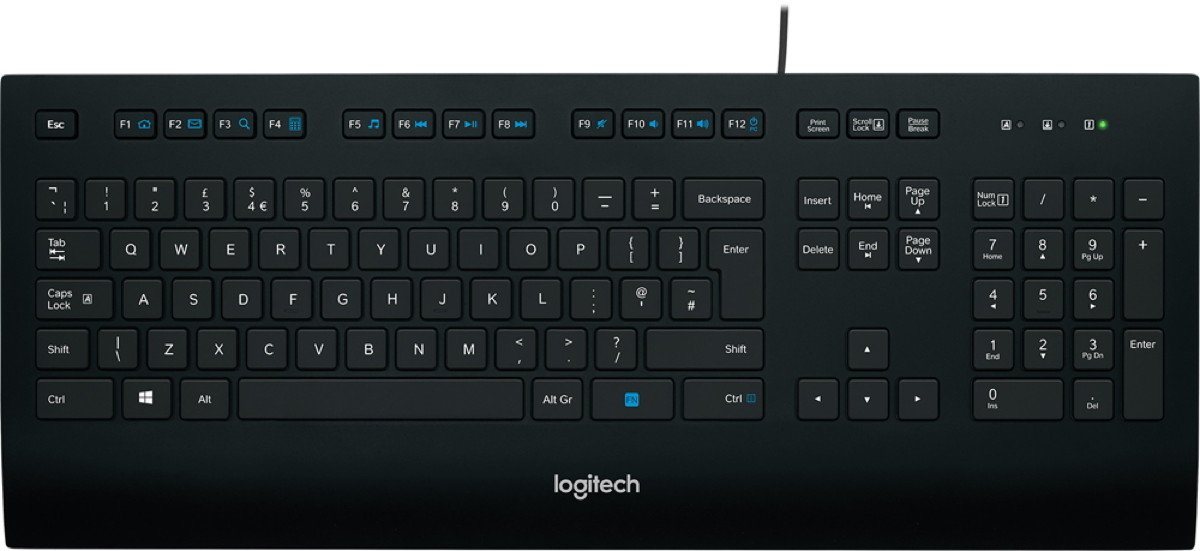 Logitech K280e mit Kabel Keyboard schwarz 920-008669 Tastatur von Logitech