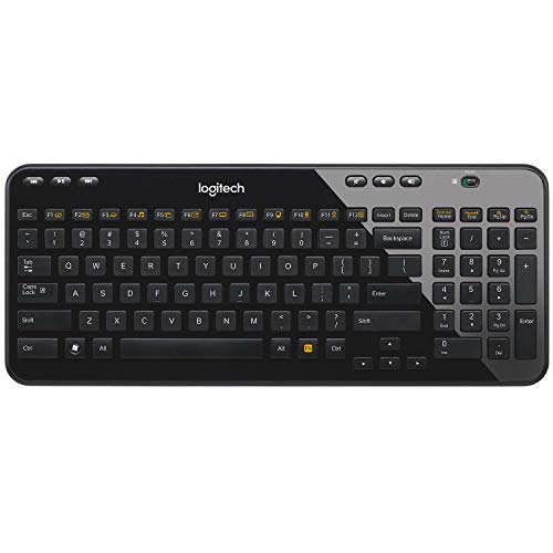 Logitech K360 Kompakte, Kabellose Tastatur für Windows, 2,4 GHz kabellos, USB-Unifying-Empfänger, 12 F-Tasten, 3 Jahre Batterielauf, Kompatibel mit PC, Laptop, Skandinavisches QWERTY-Layout - Schwarz von Logitech