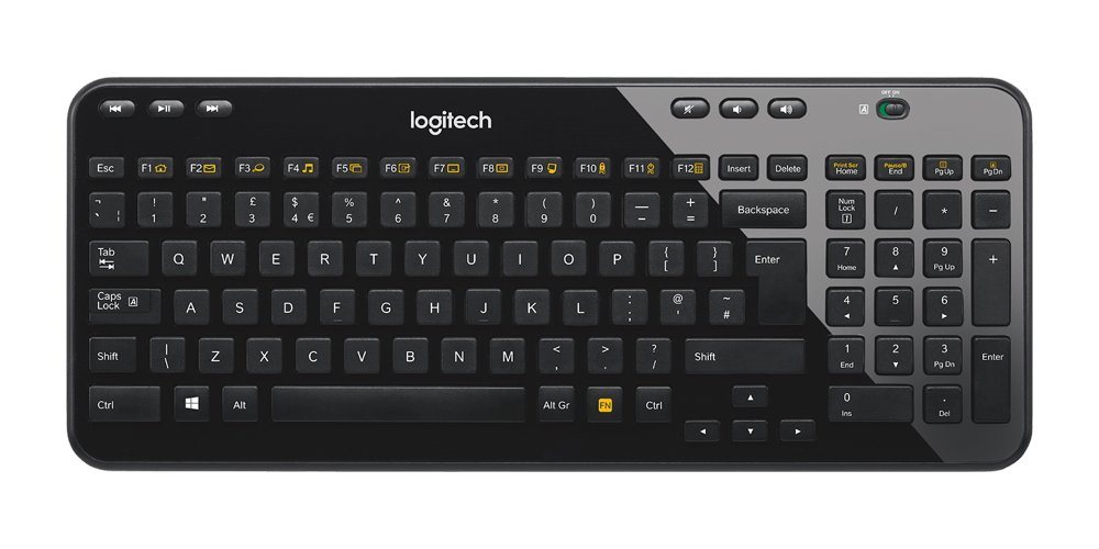 Logitech K360 Wireless Unifying kabellos schwarz 920-003056 Tastatur von Logitech