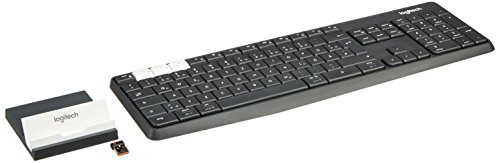 Logitech K375s Set aus Kabelloser Tastatur & Smartphone-Halterung, Bluetooth & 2.4 GHz Verbindung, Multi-Device & Easy Switch Feature, PC/Mac/Tablet/Smartphone, Deutsches QWERTZ-Layout - Graphit/Weiß von Logitech