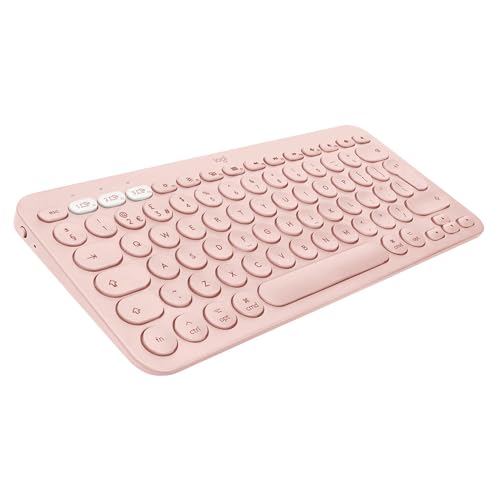 Logitech K380 Multi-Device Bluetooth Tastatur für Mac, Französisches QWERTY -Layout - Rosa 920-010404 von Logitech