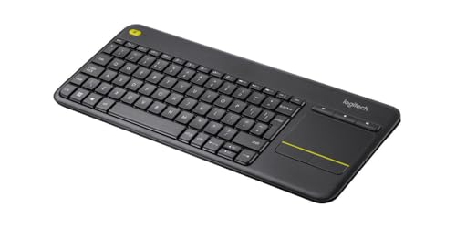 Logitech K400 Plus Kabellose Touch-TV-Tastatur mit integriertem Touchpad, Englishes QWERTY-Layout - Schwarz Logitech K400 Plus Kabellose Touch-TV-Tastatur mit integriertem Touchpad, Englishes QWERTY-Layout - Schwarz von Logitech