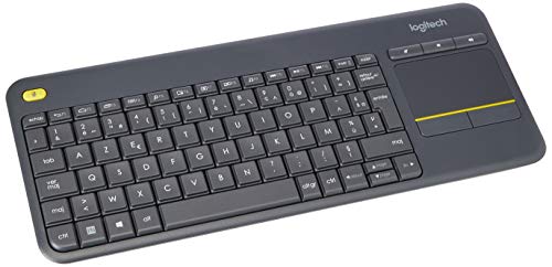 Logitech K400 Plus Kabellose Touch-TV-Tastatur mit integriertem Touchpad, Französisches AZERTY-Layout - Schwarz von Logitech