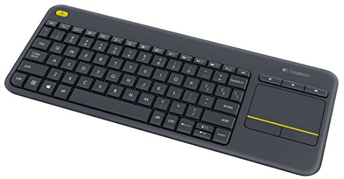 Logitech K400 Plus Kabellose Touch-TV-Tastatur mit integriertem Touchpad, Skandinavisches QWERTY-Layout - Schwarz von Logitech