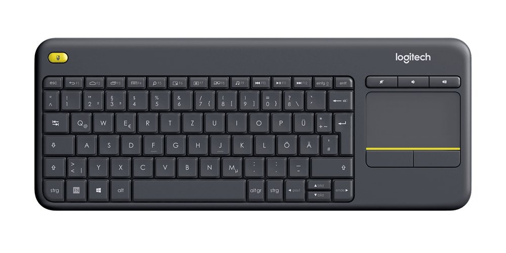 Logitech K400 Wireless Unifying kabellos Plus TV Touchpad schwarz 920-007127 Tastatur von Logitech