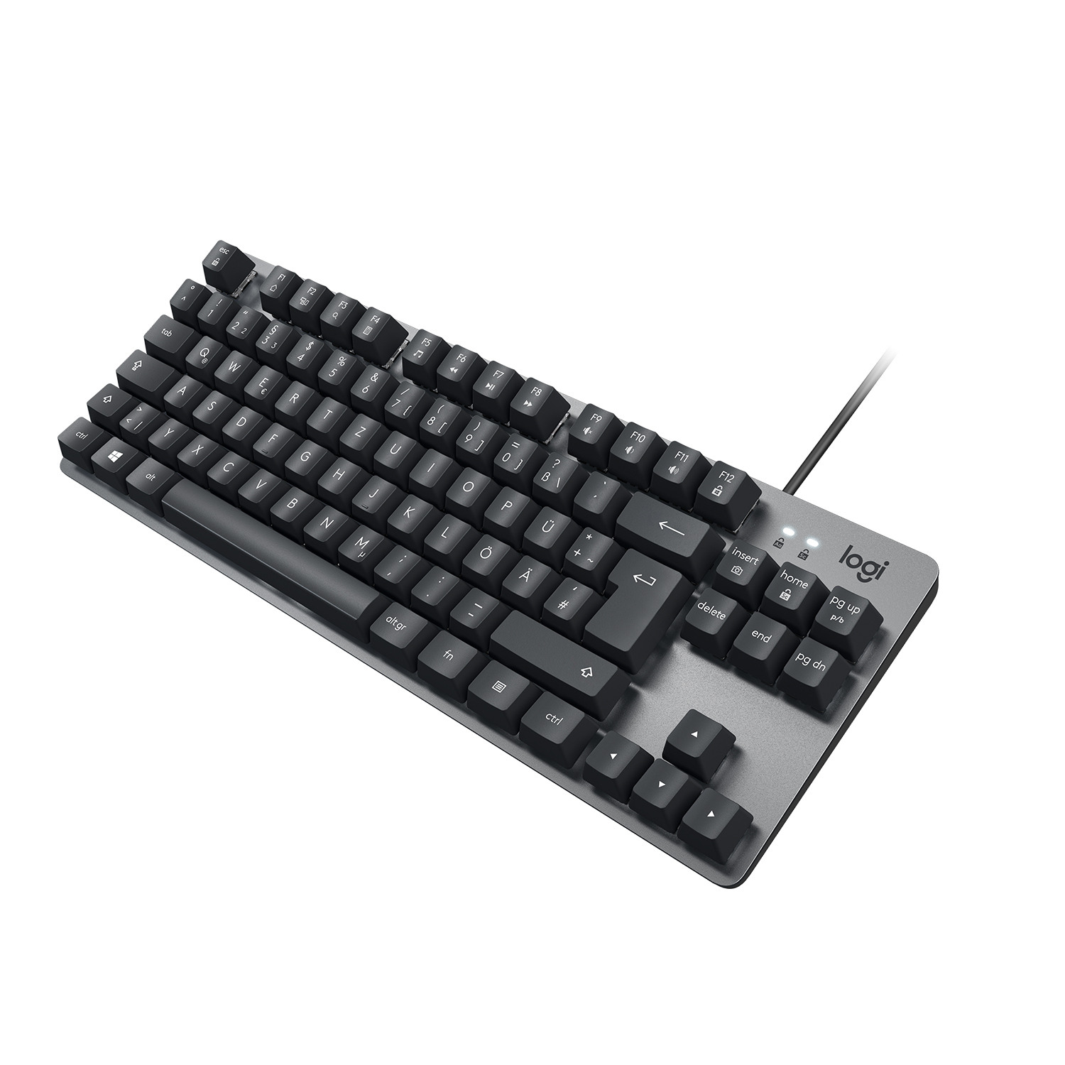 Logitech K835 TKL RED, kompakte mechanische Tastatur, Rote Switches, kabelgebunden USB-A, Grau von Logitech