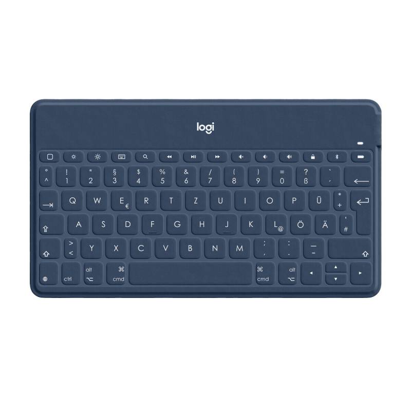 Logitech Keys To Go kabellose Bluetooth Tastatur, ultraleicht, für iPhone iPad und Apple TV, Blau von Logitech