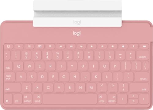 Logitech Keys-to-Go Kabellose Tablet-Tastatur, Bluetooth, iOS-Sondertasten, Ultraleicht & Geräuschlos, 3-Monate Akkulaufzeit, Fürs Tablet und Smartphone, Deutsches QWERTZ Layout - Rosa Logitech Keys-to-Go Kabellose Tablet-Tastatur, Bluetooth, iOS-Sondertasten, Ultraleicht & Geräuschlos, 3-Monate Akkulaufzeit, Fürs Tablet und Smartphone, Deutsches QWERTZ Layout - Rosa von Logitech