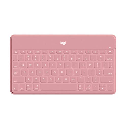 Logitech Keys-to-Go Kabellose Tablet-Tastatur, Bluetooth, iOS-Sondertasten, Ultraleicht & Geräuschlos, 3-Monate Akkulaufzeit, Fürs Tablet und Smartphone, Italienisches QWERTY-Layout - Schwarz von Logitech