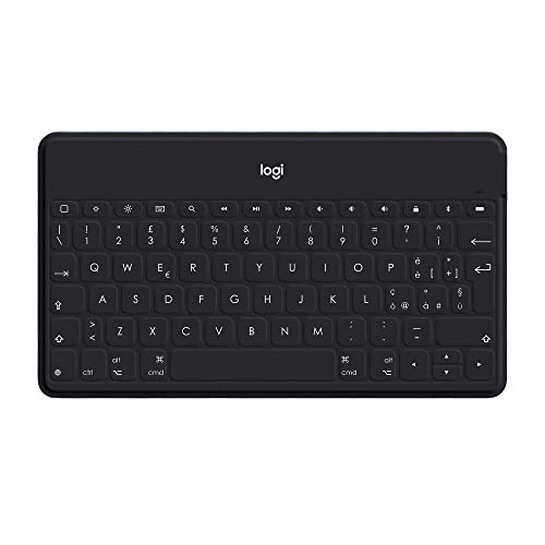 Logitech Keys-to-Go Kabellose Tablet-Tastatur, Bluetooth, iOS-Sondertasten, Ultraleicht & Geräuschlos, 3-Monate Akkulaufzeit, Fürs Tablet und Smartphone, Italienisches QWERTY-Layout - Schwarz Logitech Keys-to-Go Kabellose Tablet-Tastatur, Bluetooth, iOS-Sondertasten, Ultraleicht & Geräuschlos, 3-Monate Akkulaufzeit, Fürs Tablet und Smartphone, Italienisches QWERTY-Layout - Schwarz von Logitech