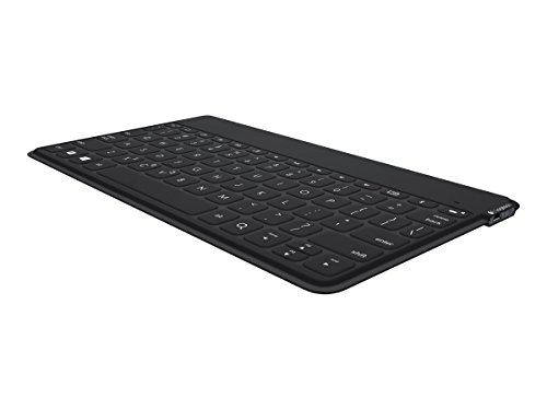 Logitech Keys-to-Go Kabellose Tablet-Tastatur, Bluetooth, iOS-Sondertasten, Ultraleicht & Geräuschlos, 3-Monate Akkulaufzeit, Fürs Tablet und Smartphone, Skandinavisches Layout - Schwarz von Logitech