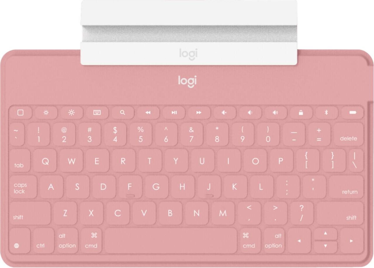 Logitech Keys-to-go Bluetooth-Tastatur mit iPhone-Halterung blush von Logitech