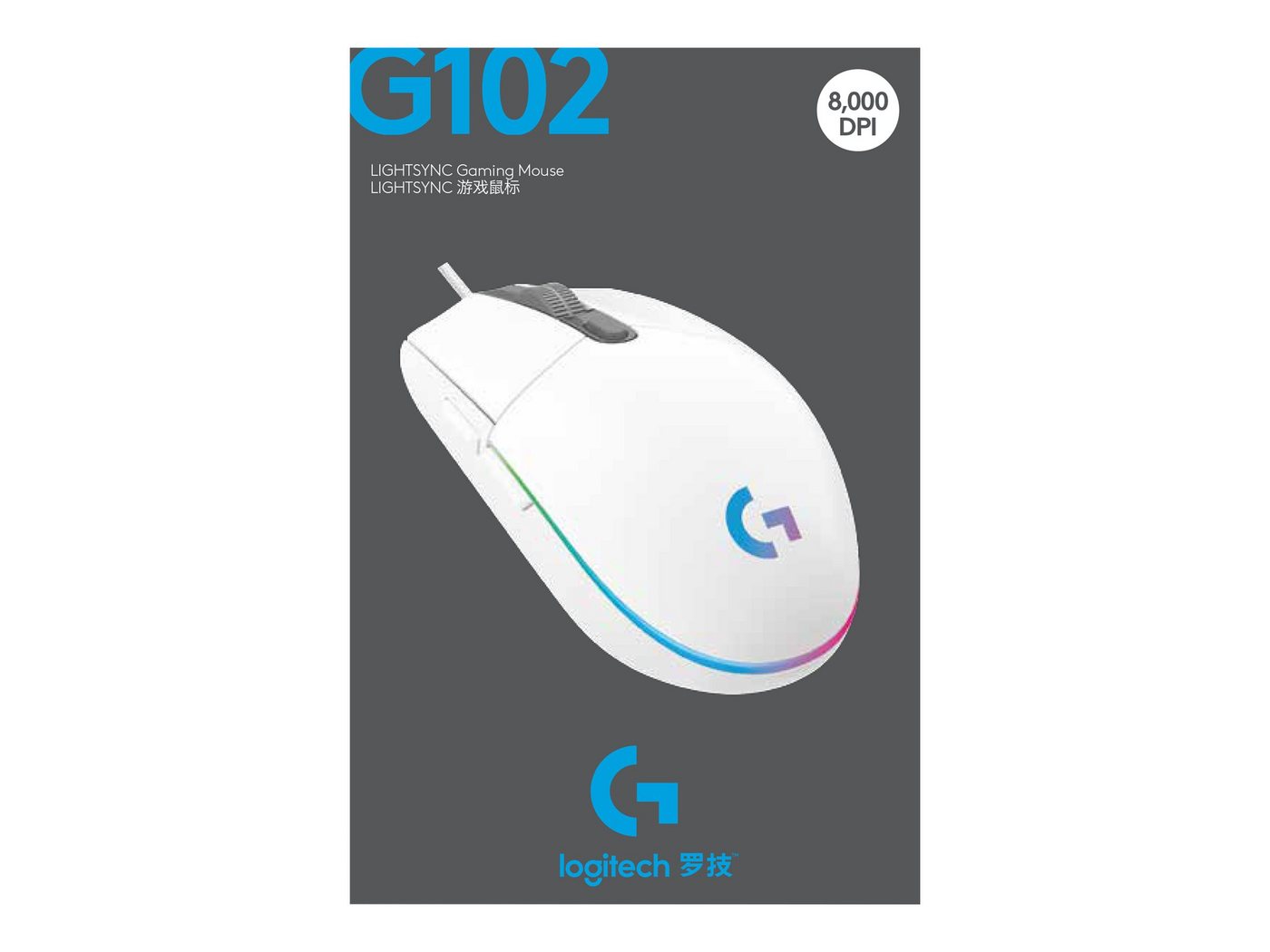 Logitech LOGITECH Gaming Mouse G102 LIGHTSYNC - Maus - Für Rechtshänder - op... Maus von Logitech