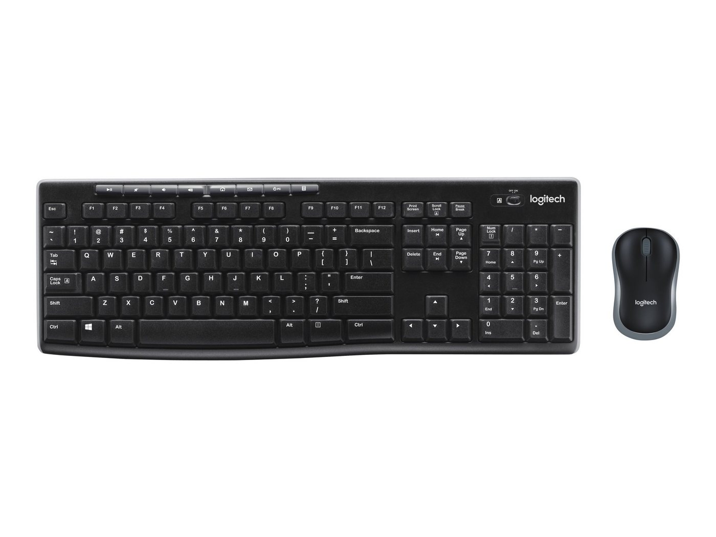 Logitech LOGITECH Wireless Desktop MK270 black (DE) Tastatur- und Maus-Set von Logitech