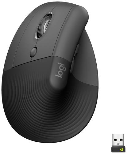 Logitech Lift Left Vertical Ergonomic Mouse Ergonomische Maus Bluetooth®, Funk Optisch Graphite 6 T von Logitech