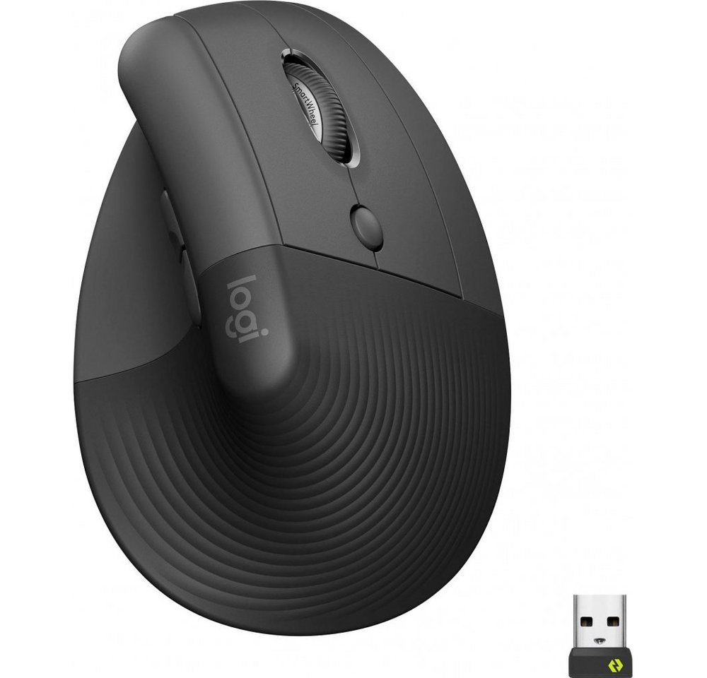 Logitech Lift Maus - Bluetooth Maus - für Rechtshänder - graphit/schwarz Gaming-Maus von Logitech