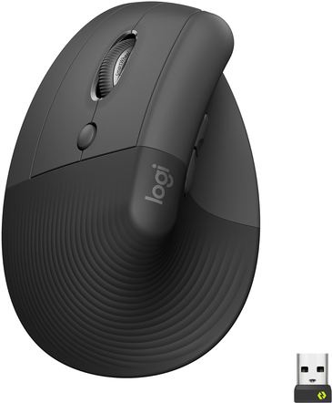 Logitech Lift Maus Linkshändig RF kabellos + Bluetooth 4000 DPI (910-006474) von Logitech