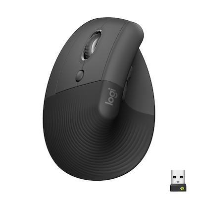 Logitech Lift Vertical Graphite - Ergonomische Kabellose Maus (Linkshänder) von Logitech